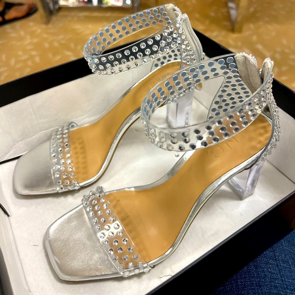 I.N.C International Concepts clear/rhinestone heels! - Picture 2 of 2